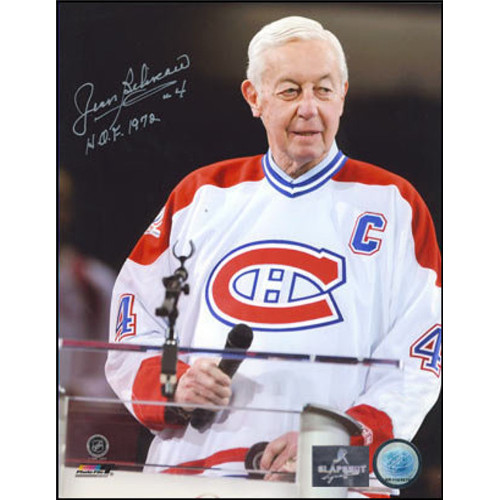 Jean Beliveau Tribute-Signed 8x10 100th Anniversary Ceremony Photo