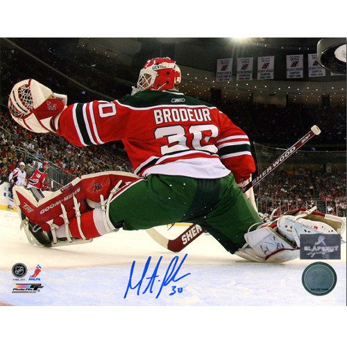 Martin Brodeur New Jersey Devils Signed Retro Jersey 8x10 Photo