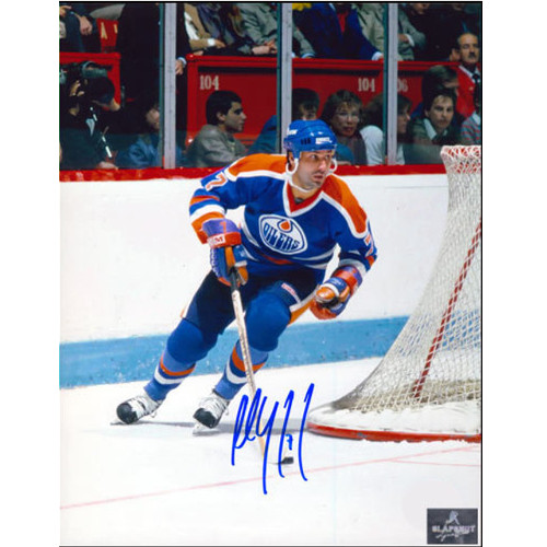 Paul Coffey Signed Edmonton Oilers Playmaker Rush 8x10 Photo