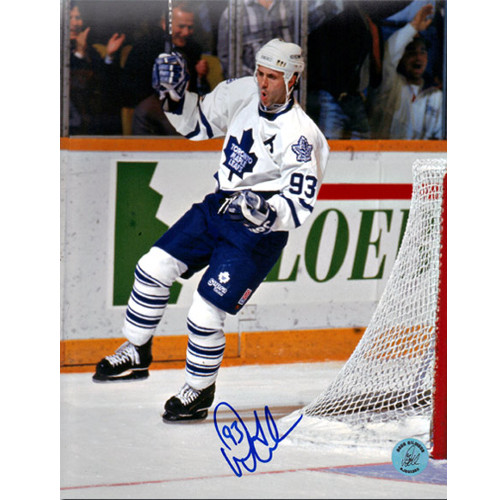 Doug Gilmour Goal Celebration Photo Toronto Maple Leafs Signed 8x10