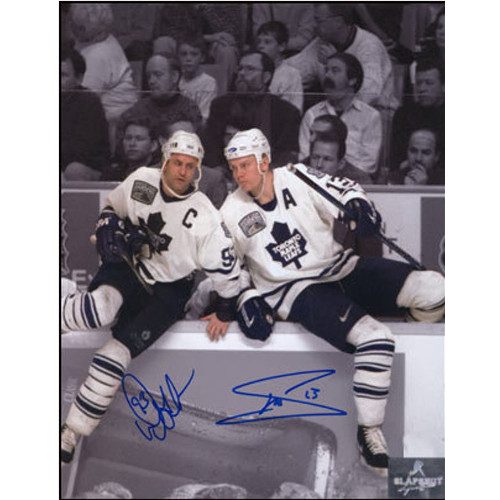 Doug Gilmour Mats Sundin Toronto Maple Leafs Dual Signed Spotlight 8x10 Photo|Doug Gilmour & Mats Sundin Toronto Maple Leafs Dual Signed Spotlight 8x10 Photo