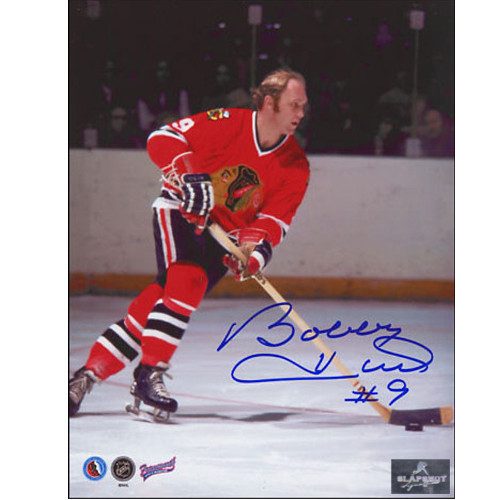 Bobby Hull Chicago Blackhawks NHL Game Action Signed 8x10 Photo