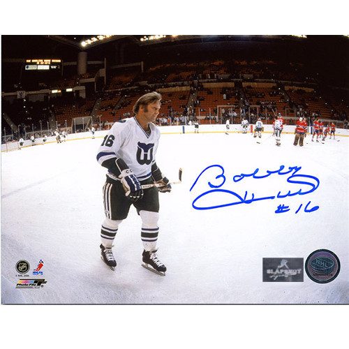 Bobby Hull Autographed Picture Hartford Whalers NHL Panoramic 8x10