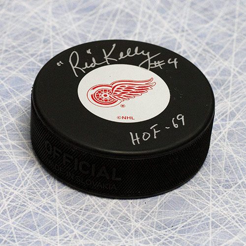 Red Kelly Detroit Red Wings Signed Hockey Puck
