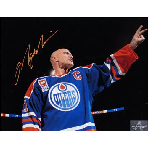 Mark Messier Edmonton Oilers Banner Retirement Signed 8x10 Photo