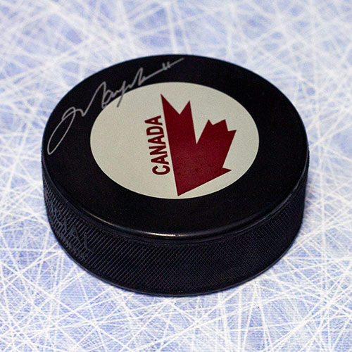 Mark Messier Team Canada Signed Canada Cup Hockey Puck