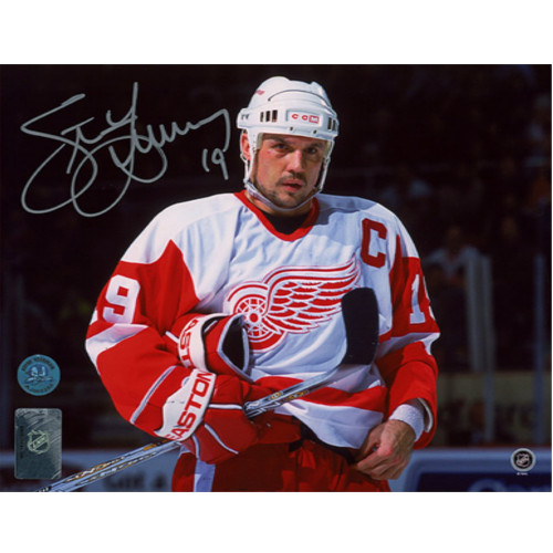 Steve Yzerman Detroit Red Wings Intensity Signed 8x10 Photo