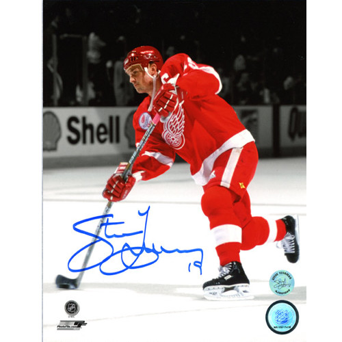 Steve Yzerman Spotlight Signed 8x10 Photo Detroit Red Wings