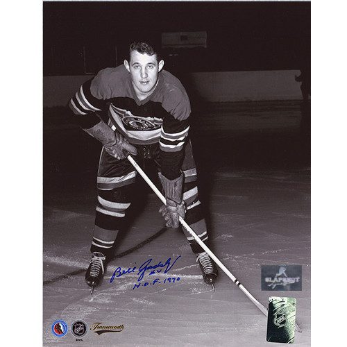 Bill Gadsby Signed Chicago Blackhawks Hockey Photo