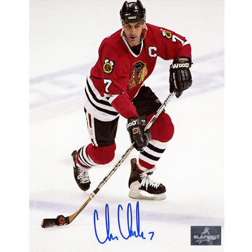 Chris Chelios Chicago Blackhawks Captain Signed 8x10 Photo