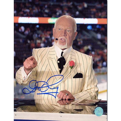 Don Cherry Hockey Night In Canada Autographed Broadcast 8x10 Photo