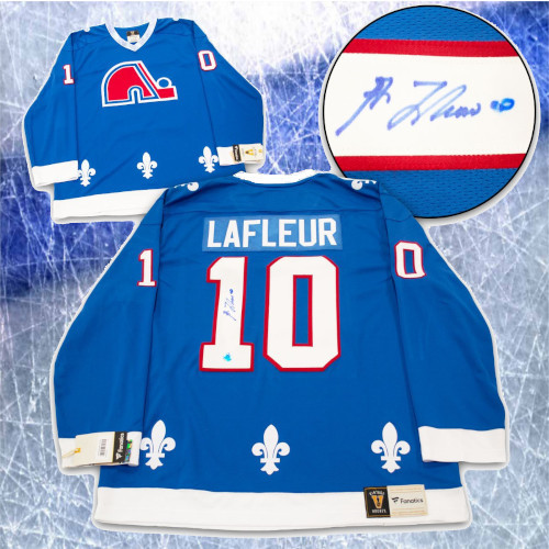 Guy Lafleur Quebec Nordiques Signed Fanatics Vintage Hockey Jersey