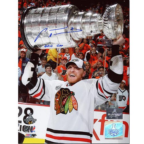 Marian Hossa Stanley Cup 8x10 Photo Blackhawks Signed 2010 Cup