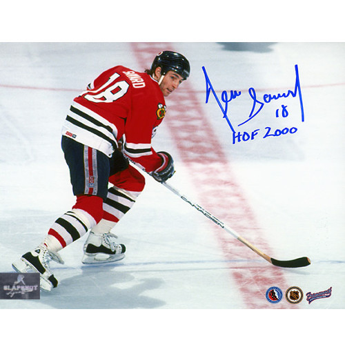 Denis Savard Autographed Picture Chicago Blackhawks Action 8X10