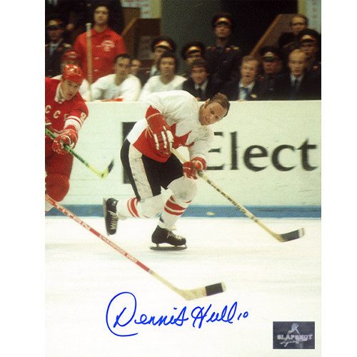 Dennis Hull 1972 Summit Series Signed 8x10 Photo