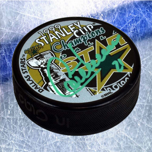 Guy Carbonneau Stanley Cup Signed Puck-Dallas Stars