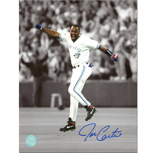 Joe Carter 1993 World Series Celebration Signed 8x10 Photo