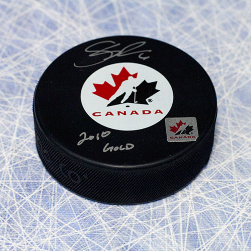 Shea Weber Goal Medal Team Canada 2010 Signed Hockey Puck