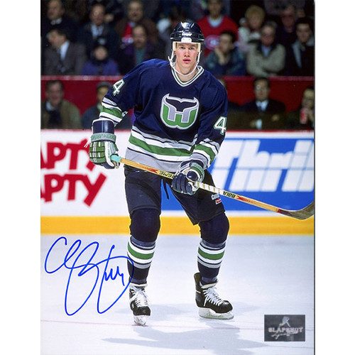 Chris Pronger Rookie Hartford Whalers Signed Photo 8X10