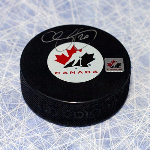Chris Pronger Olympics Team Canada Signed Puck