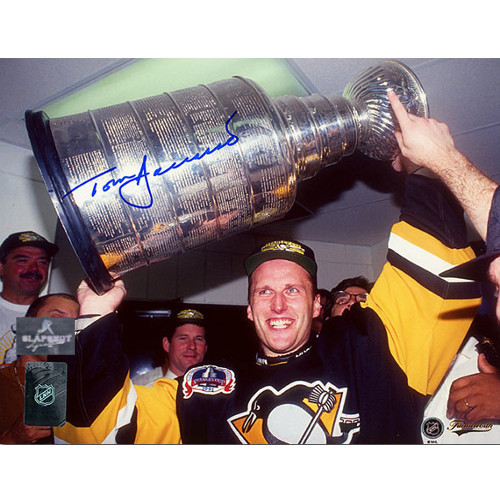 Tom Barrasso Pittsburgh Penguins Signed 8X10 Cup Photo