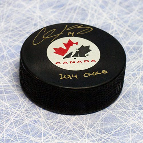 Chris Kunitz Olympics Team Canada Signed Puck 2014 Gold