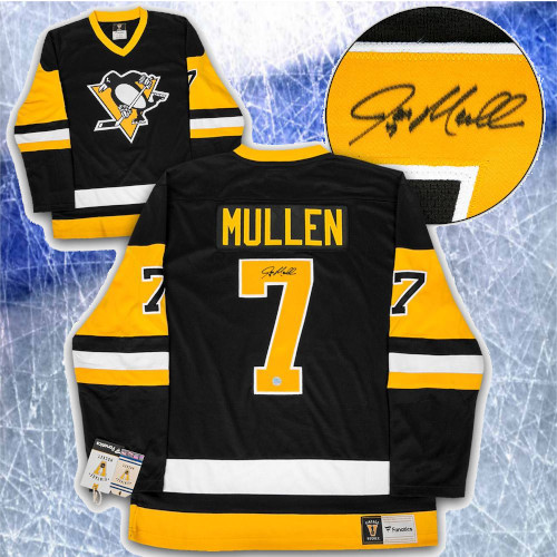 Joe Mullen Pittsburgh Penguins Autographed Fanatics Vintage Hockey Jersey