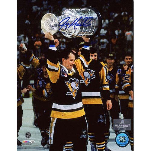 Joe Mullen Pittsburgh Penguins Signed 8X10 Stanley Cup Photo