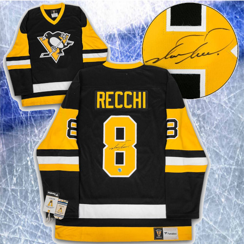 Mark Recchi Pittsburgh Penguins Signed Fanatics Vintage Hockey Jersey