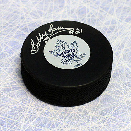 Bobby Baun Toronto Maple Leafs Autographed Hockey Puck