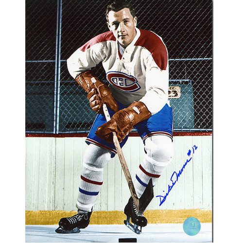 Dickie Moore Montreal Canadiens Autographed Original Six Color 8x10 Photo