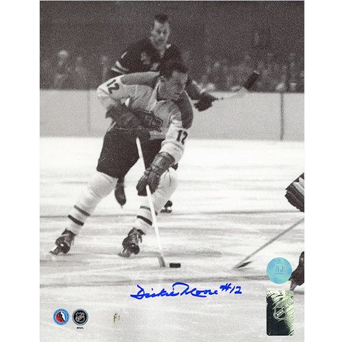 Dickie Moore Photos-Montreal Canadiens Signed Black & White 8x10