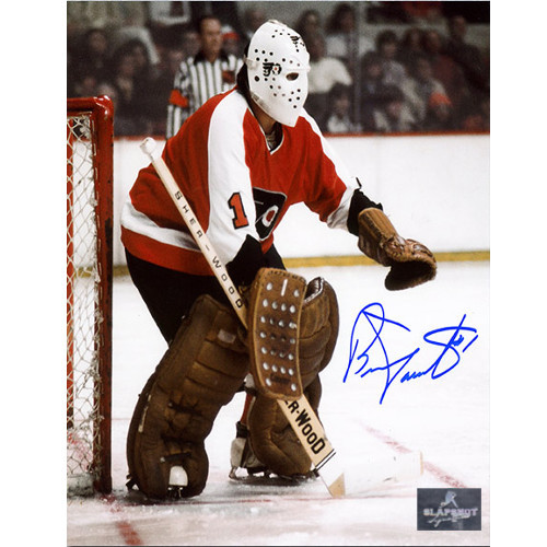 Bernie Parent Signed Photo-Philadelphia Flyers Classic Goalie 8x10