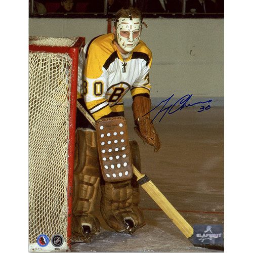 Gerry Cheevers Boston Bruins Rare Early Goalie Signed Photo 8x10