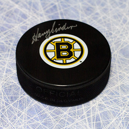 Harry Sinden Hockey Puck Autographed Boston Bruins Puck