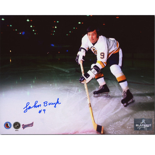 Johnny Bucyk Photo Signed-Boston Bruins On Ice Feature 8x10