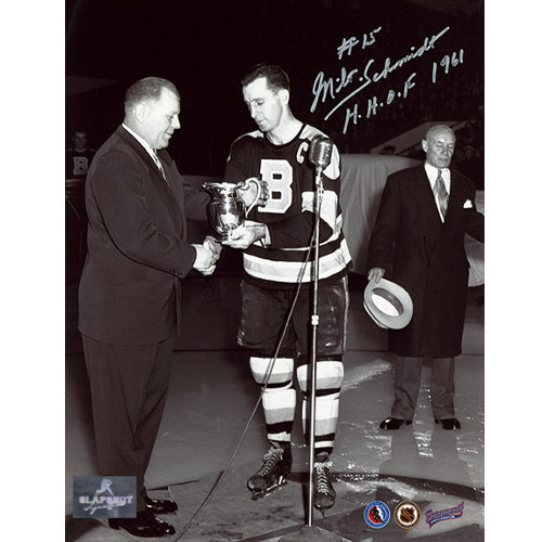 Milt Schmidt Signed Photo-Boston Bruins Hart Trophy MVP 8x10