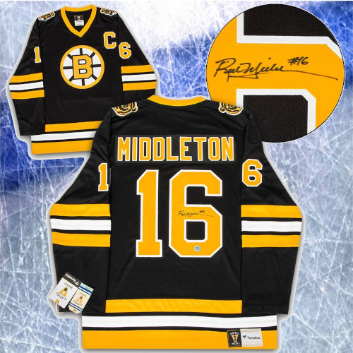 Rick Middleton Boston Bruins Signed Fanatics Vintage Hockey Jersey