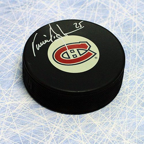 Vincent Damphousse Signed Puck-Montreal Canadiens NHL Puck