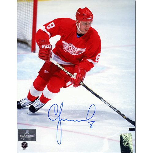 Igor Larionov Autographed Photo-Detroit Red Wings Hockey Professor 8x10