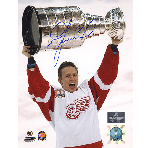 Igor Larionov Signed Photo-Detroit Red Wings Stanley Cup 8x10
