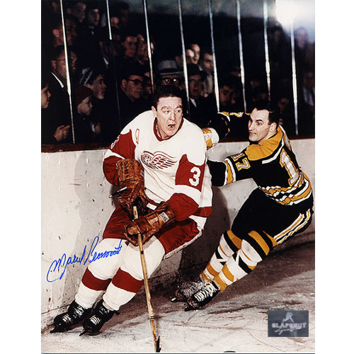 Marcel Pronovost Detroit Red Wings Action Signed Photo 8x10