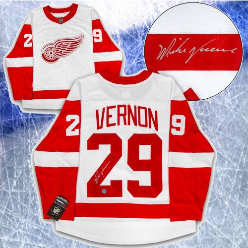 Mike Vernon Detroit Red Wings Signed White Fanatics Hockey Jersey