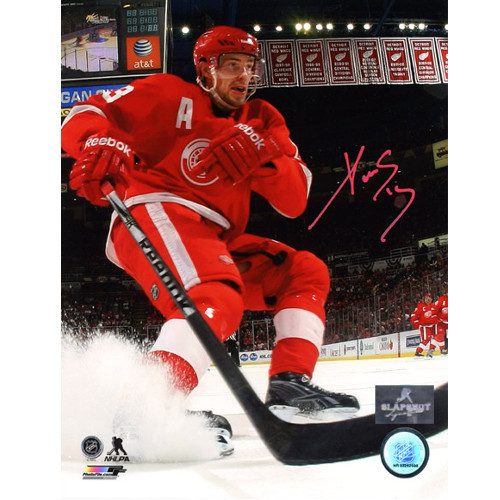 Pavel Datsyuk Detroit Red Wings Signed Joe Louis Ice Spray 8x10 Photo