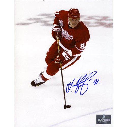 Sergei Fedorov Signed Photo-Detroit Red Wings Overhead Playmaker 8x10