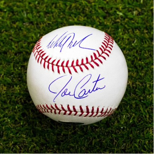 Joe Carter Mitch Williams Toronto Blue Jays World Series 93 Signed Baseball