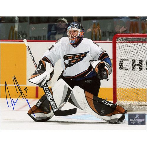 Olaf Kolzig Autographed Photo-Washington Capitals Hockey Goalie 8x10 Photo