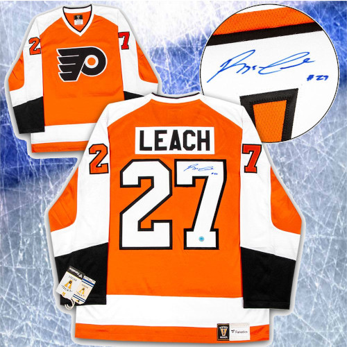 Reggie Leach Philadelphia Flyers Signed Fanatics Vintage Hockey Jersey