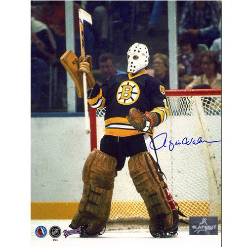 Rogie Vachon Boston Bruins Signed Hockey Goalie 8x10 Photo