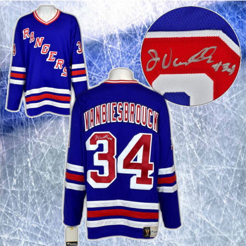 John Vanbiesbrouck New York Rangers Signed Fanatics Vintage Hockey Jersey